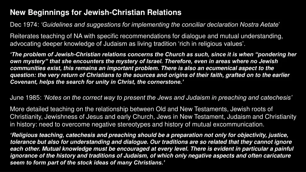 new beginnings for jewish christian relations