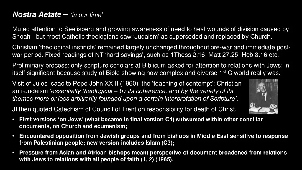 nostra aetate in our time