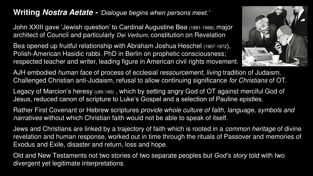 writing nostra aetate dialogue begins when