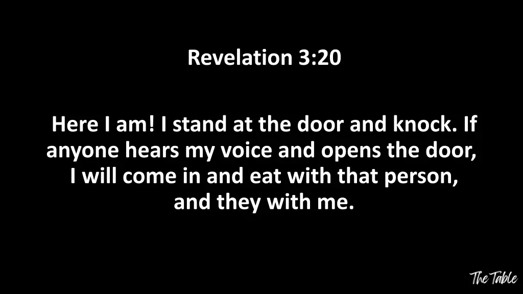 revelation 3 20