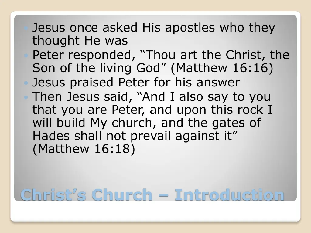 jesus once asked his apostles who they thought