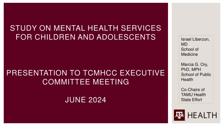 study on mental health services for children