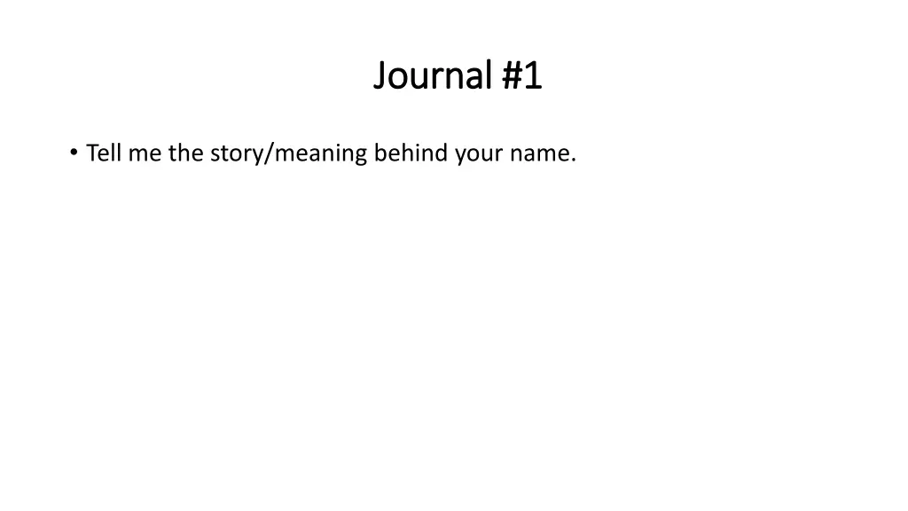journal 1 journal 1