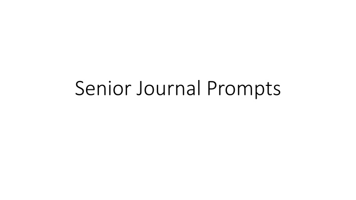 senior journal prompts