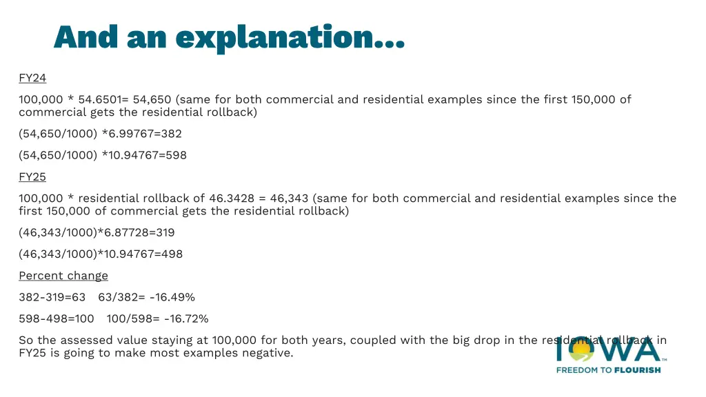 and an explanation 1