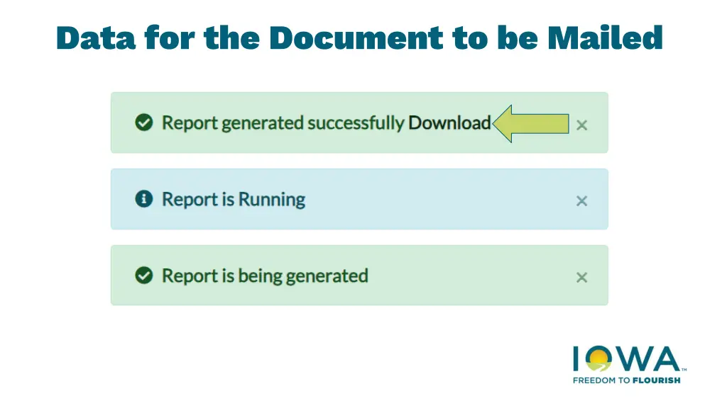 data for the document to be mailed 3