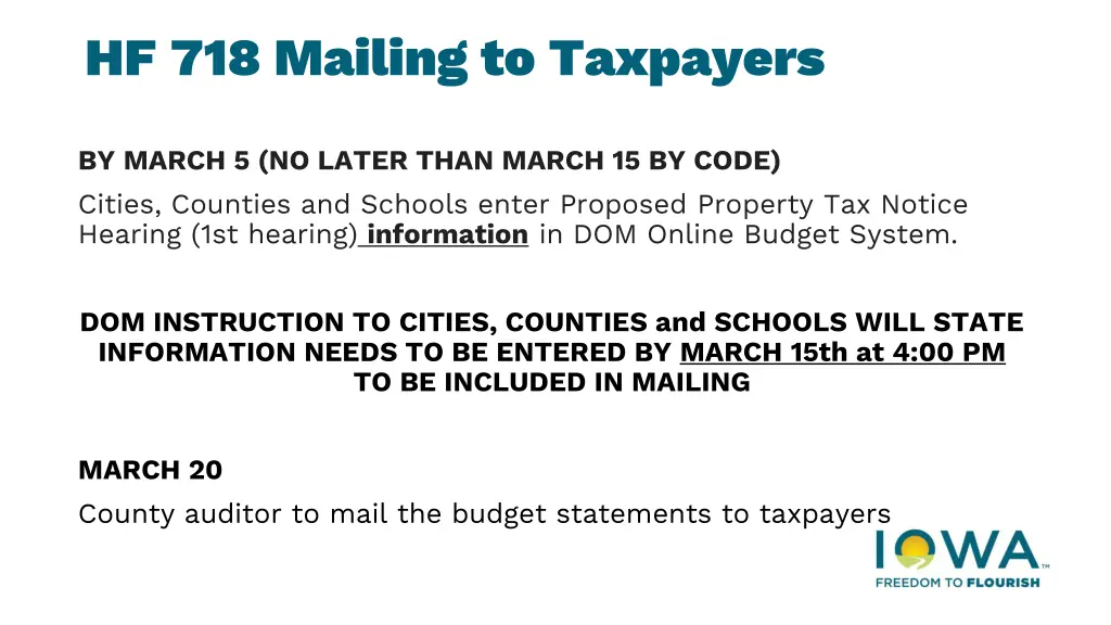 hf 718 mailing to taxpayers 2