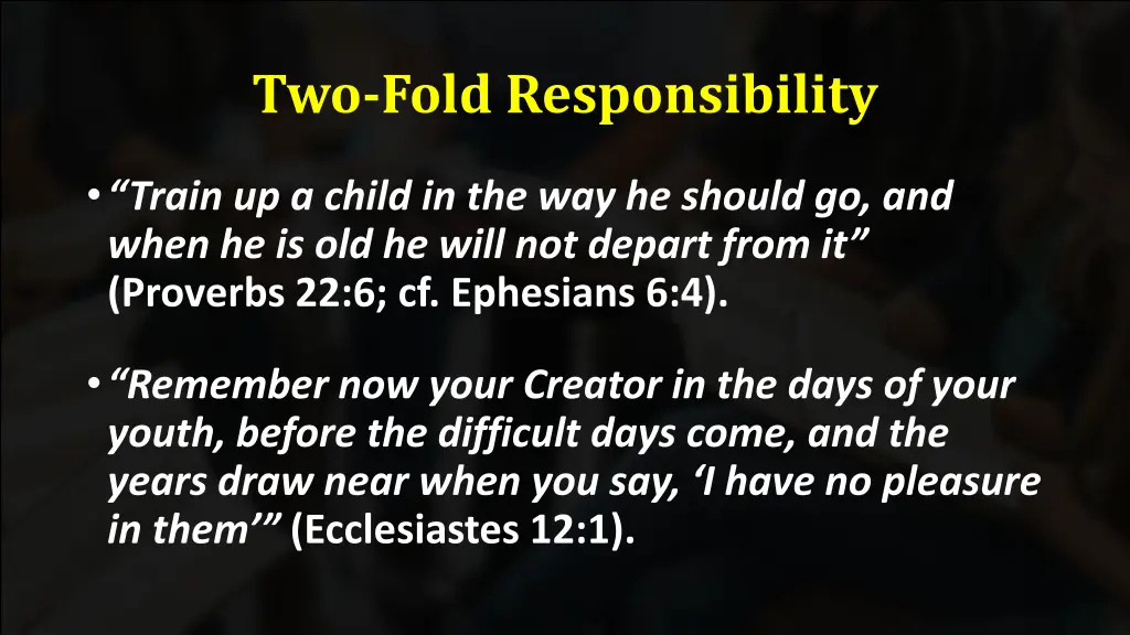 two fold responsibility