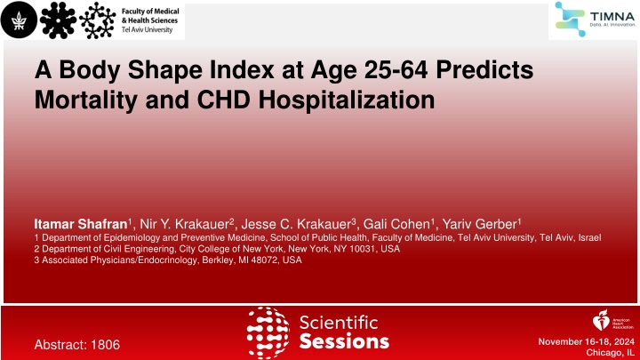 a body shape index at age 25 64 predicts