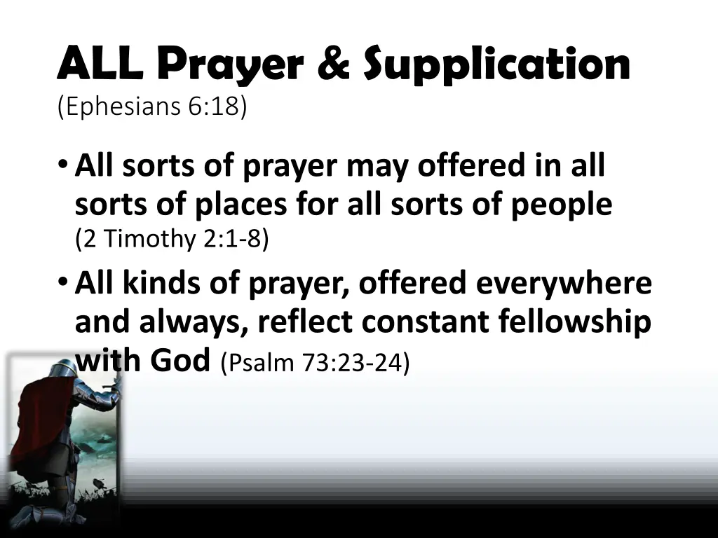 all prayer supplication ephesians 6 18