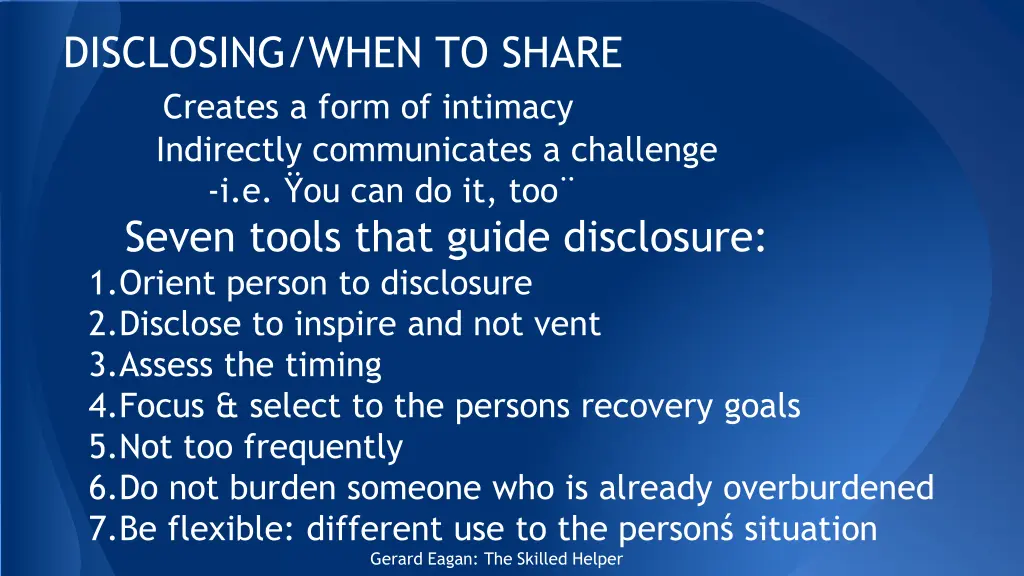 disclosing when to share creates a form
