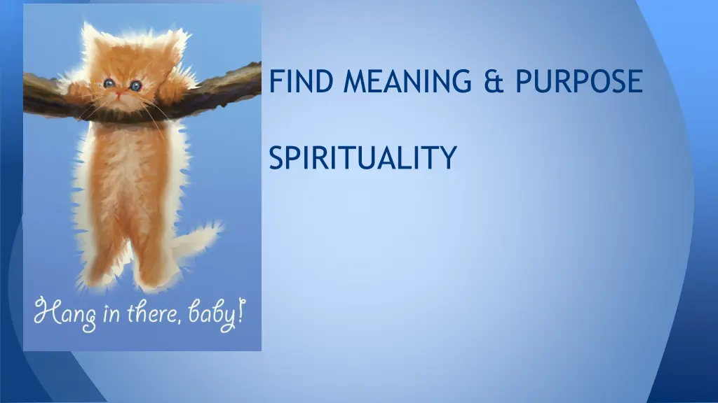 find meaning purpose