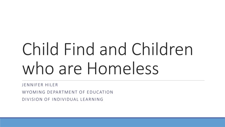child find and children who are homeless
