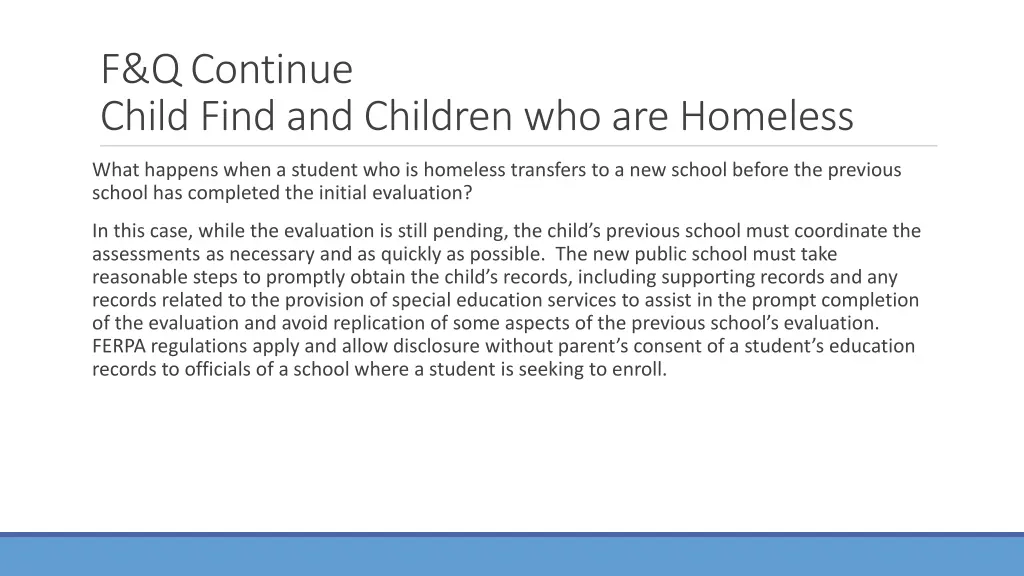 f q continue child find and children 9