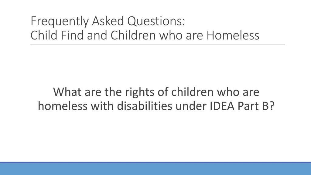 frequently asked questions child find