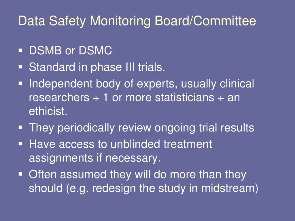 data safety monitoring board committee