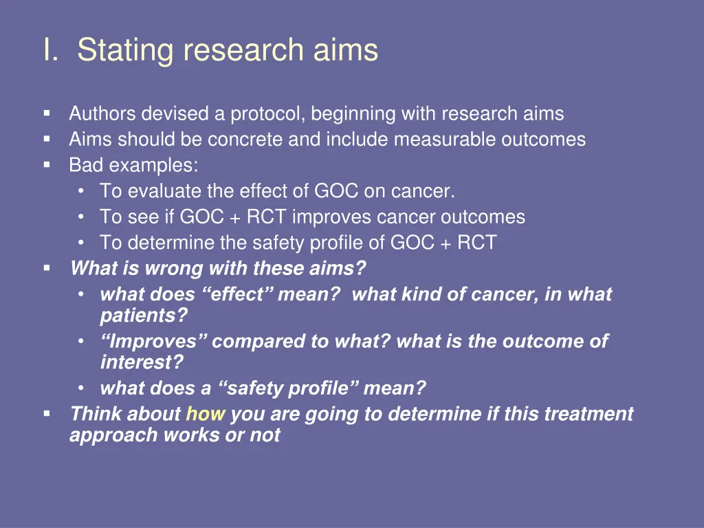 i stating research aims