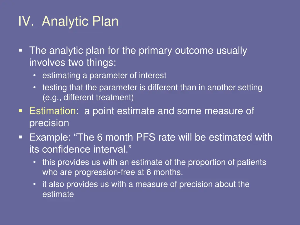iv analytic plan 1