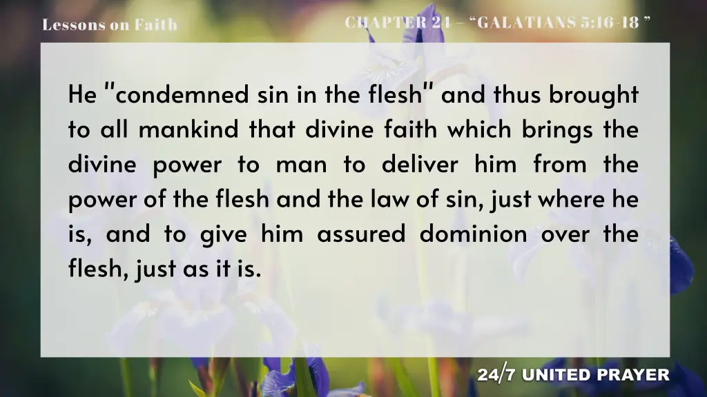 chapter 24 galatians 5 16 18 14