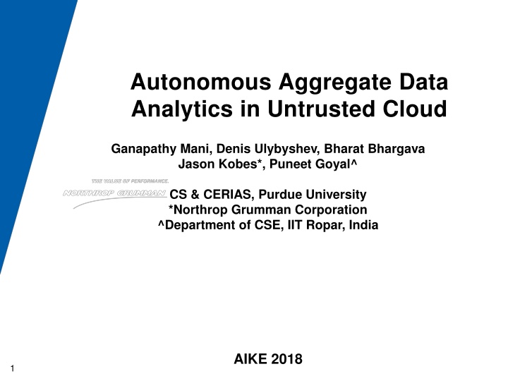 autonomous aggregate data analytics in untrusted