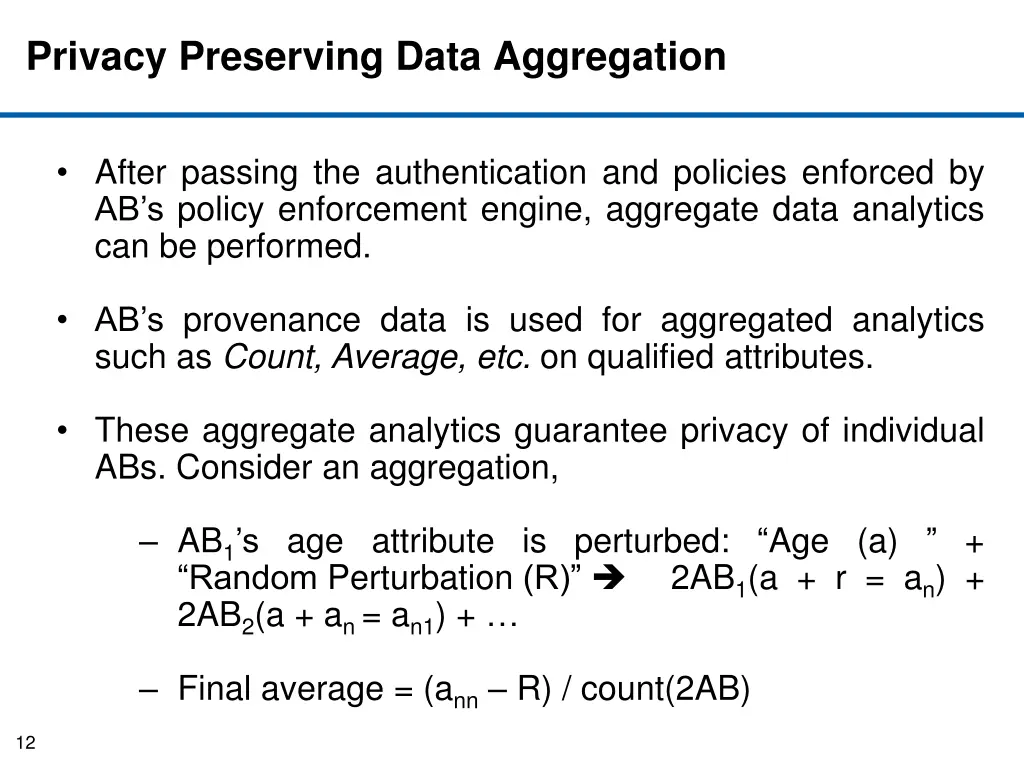 privacy preserving data aggregation