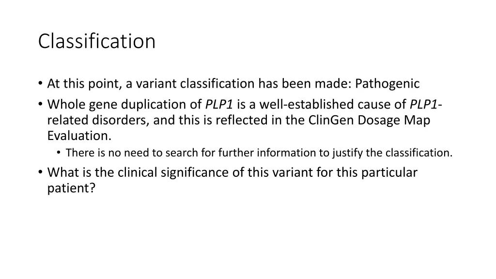 classification
