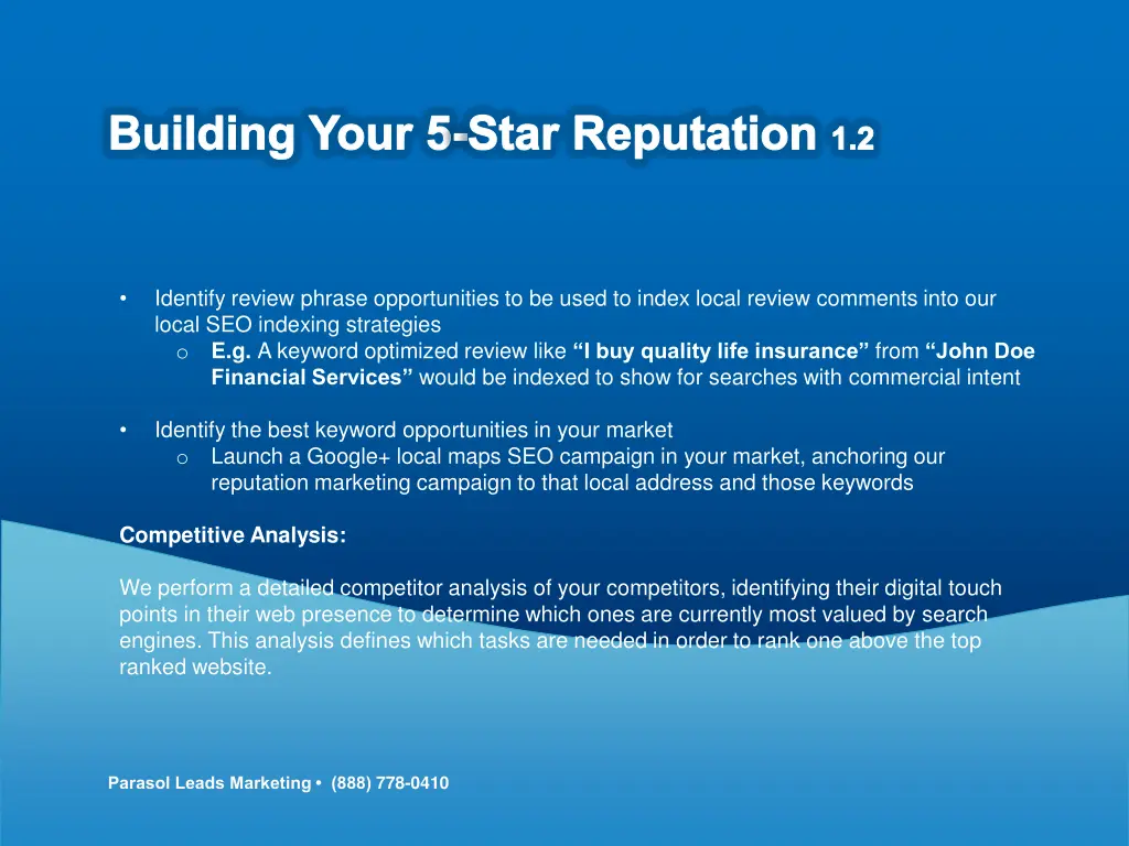 building your 5 star reputation 1 2