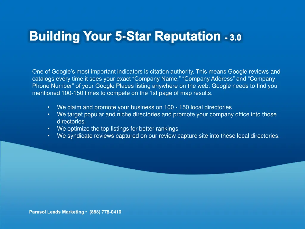 building your 5 star reputation 3 0