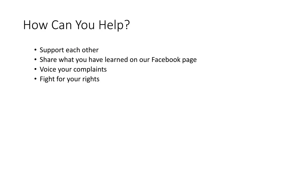 how can you help