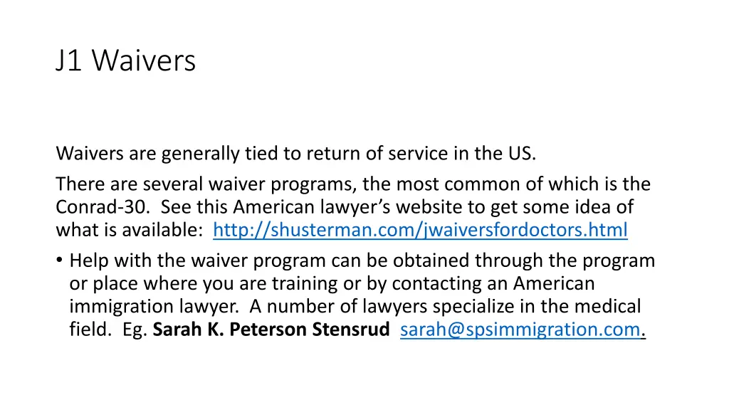 j1 waivers