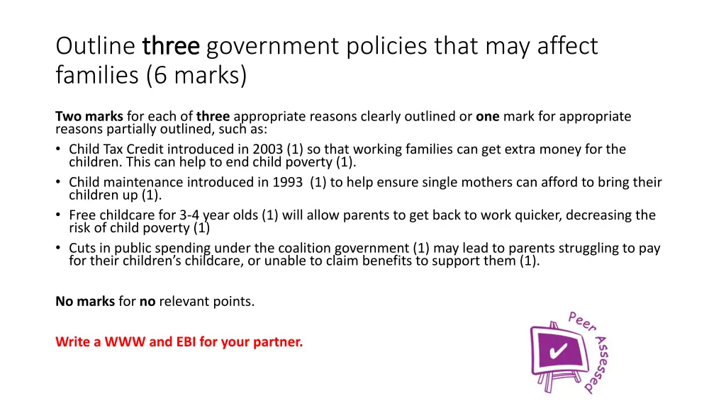 outline three families 6 marks 2