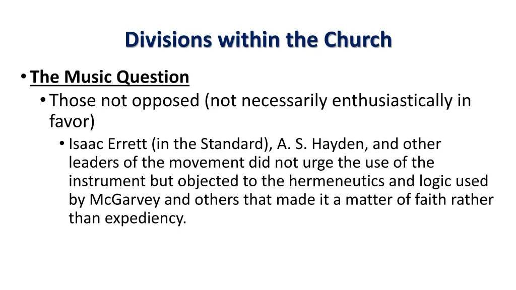 divisions within the church 3
