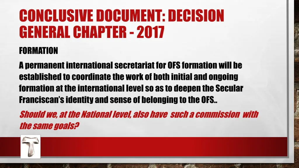 conclusive document decision general chapter 2017