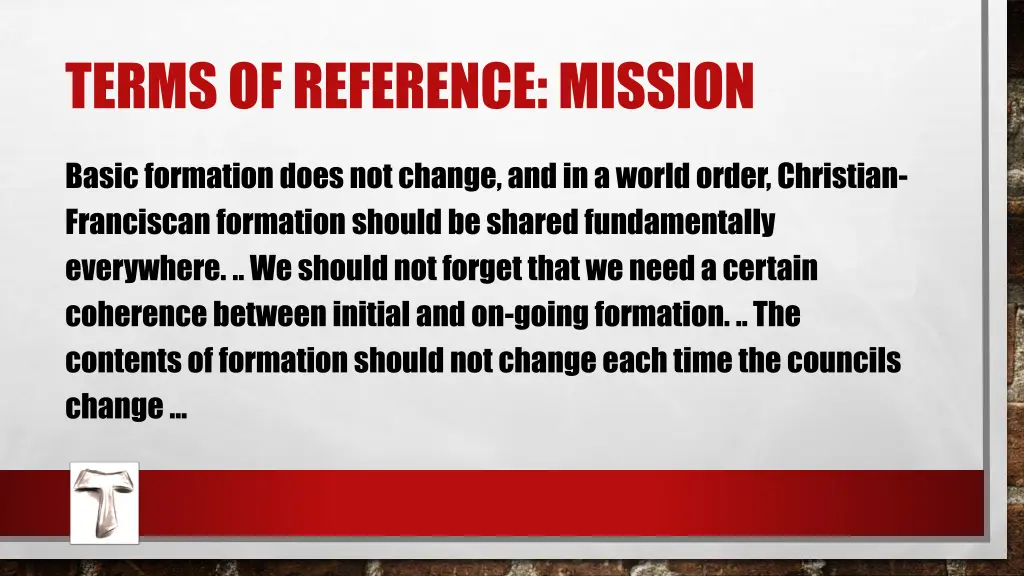 terms of reference mission