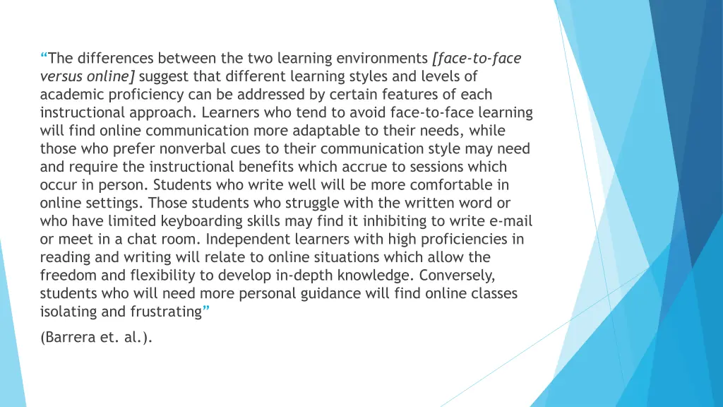 the differences between the two learning