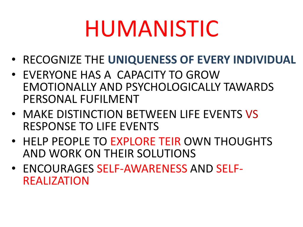 humanistic
