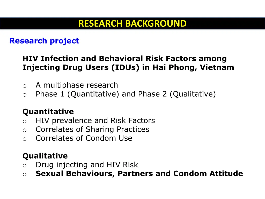 research background