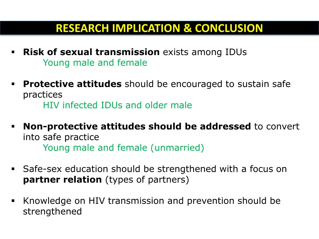 research implication conclusion