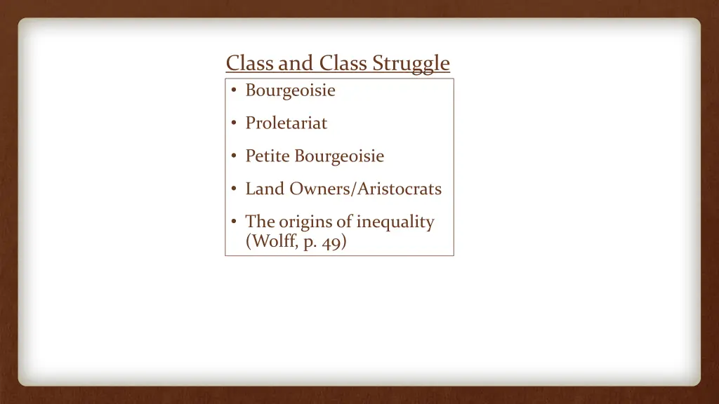 class and class struggle bourgeoisie