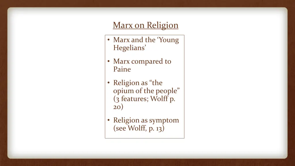 marx on religion