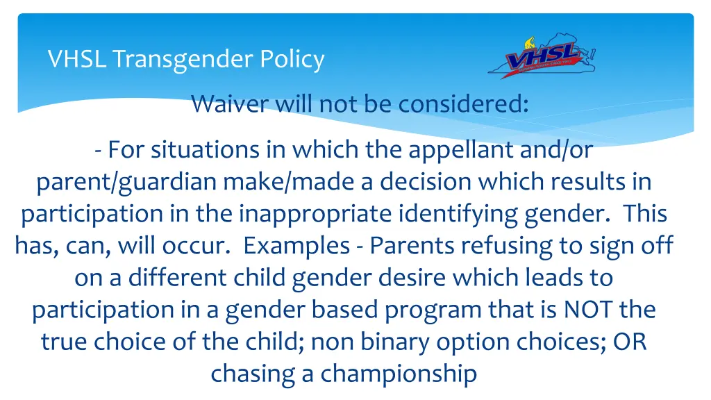 vhsl transgender policy 15