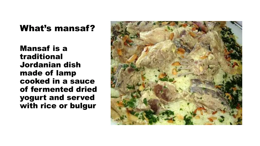 what s mansaf