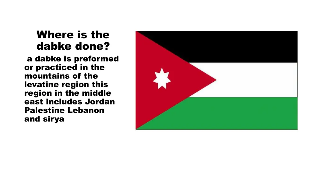 where is the dabke done a dabke is preformed