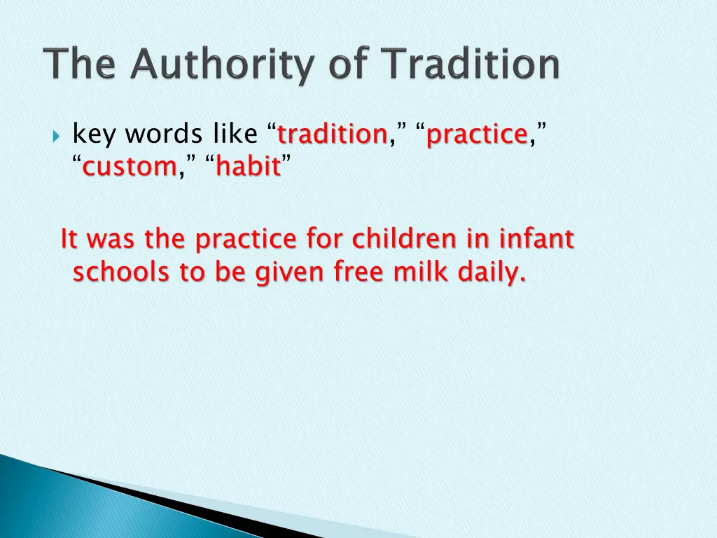 key words like tradition practice custom habit