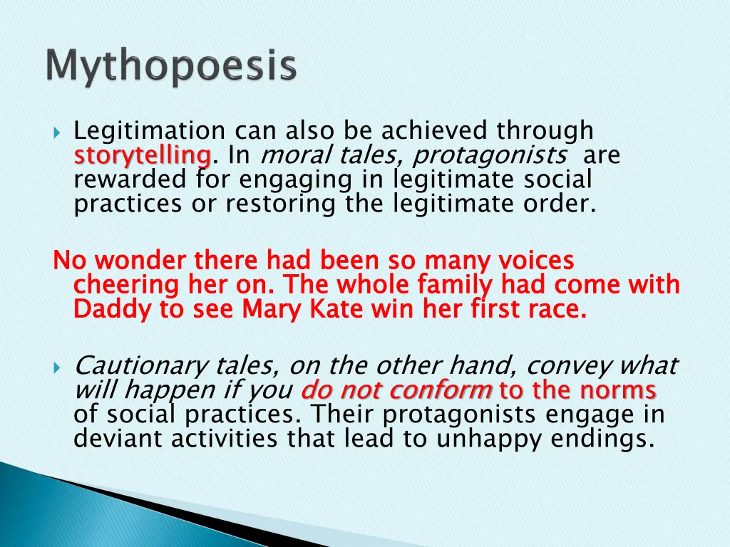 legitimation can also be achieved through