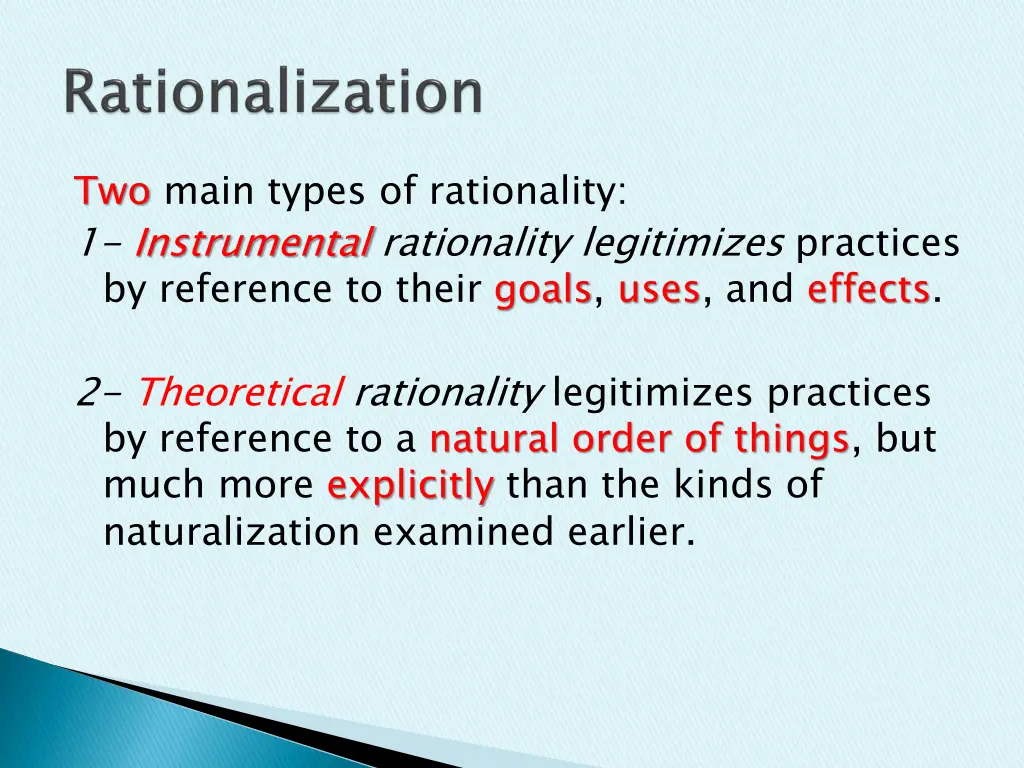 two main types of rationality 1 instrumental