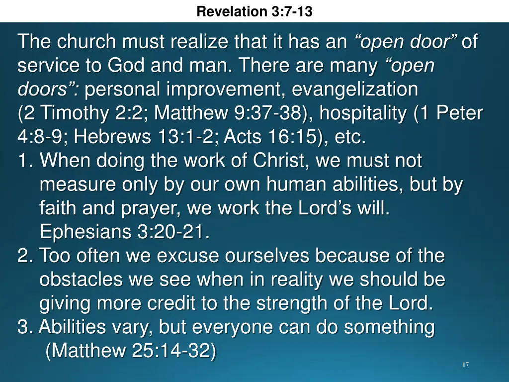 revelation 3 7 13 11