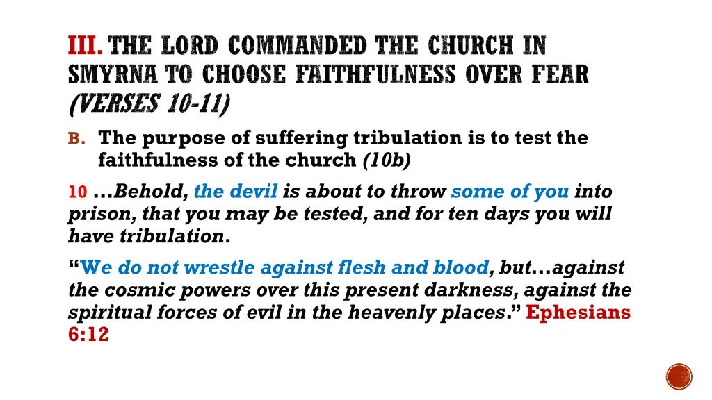 iii the lord commanded the church in smyrna 1