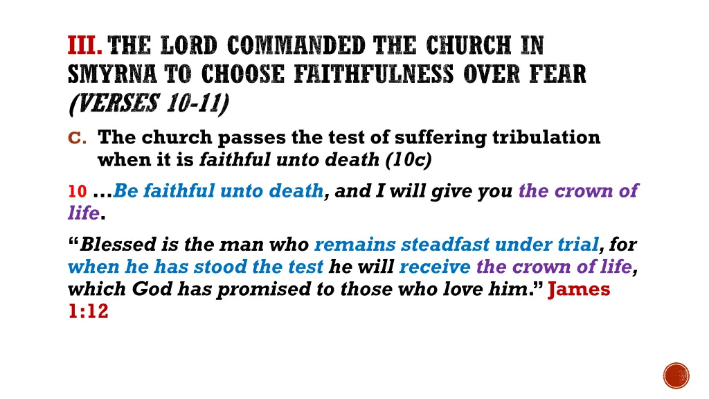 iii the lord commanded the church in smyrna 5