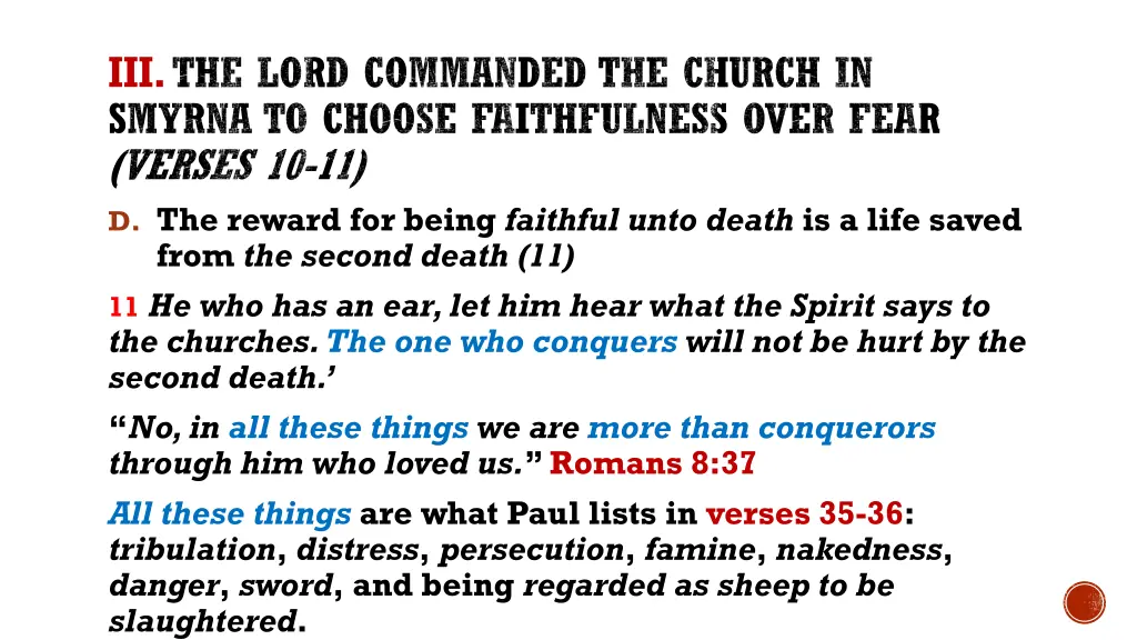 iii the lord commanded the church in smyrna 6